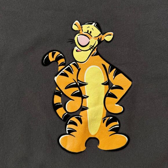 VTG Disney Tigger Winnie The Pooh Grey Crewneck Sweater Size XXL Vintage Fade - Picture 3 of 8